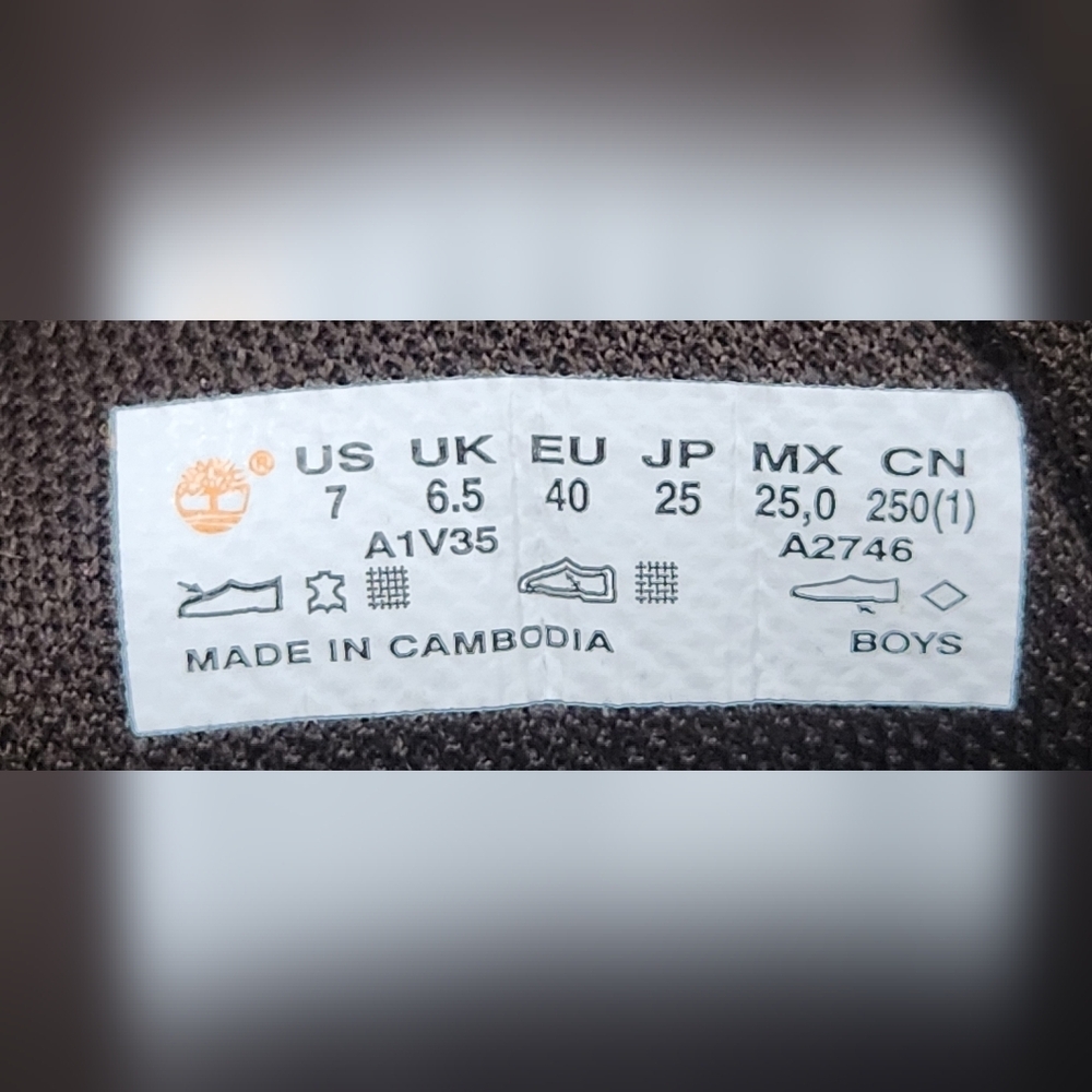 Timberland Boys' Davis Square Zip Chukka Boots Size 7 - Picture 9 of 9